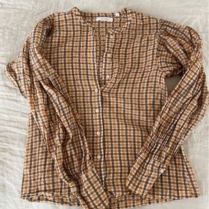 Doen Jane blouse in autumn plaid